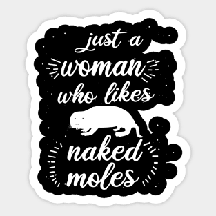 Woman naked mole rat love girl saying rodent Sticker